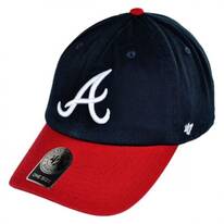 Atlanta Braves MLB Clean Up Strapback Baseball Cap Dad Hat