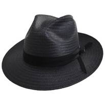 Winstone Raindura Straw Fedora Hat - Black