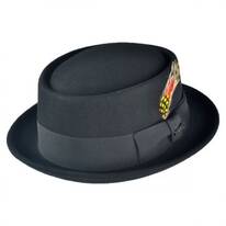 B2B Jaxon Wool Pork Pie Hat - Black