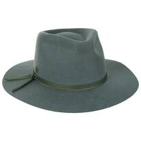 Vintage Couture Whiskey Glass Wool Felt Rancher Fedora Hat