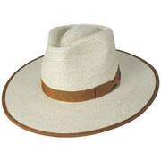 Jo Palm Straw Rancher Fedora Hat - Natural/Tan