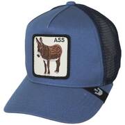 Donkey Mesh Trucker Snapback Baseball Cap - Blue