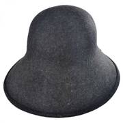 Six-Way Big Brim Wool Felt Cloche Hat