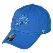Detroit Lions NFL Clean Up Strapback Baseball Cap Dad Hat - Blue
