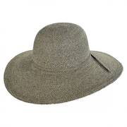 Tweed Toyo Straw Blend Floppy Sun Hat