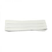 Cotton Twill 3-Pleat Pug Hat Band - White