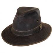 Weathered Leather Safari Fedora Hat