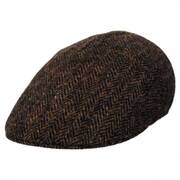 Herringbone Harris Tweed Wool Ascot Cap