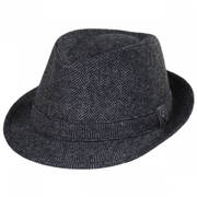 Herringbone Wool Trilby Fedora Hat