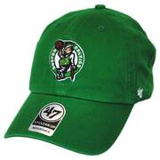 Boston Celtics NBA Clean Up Strapback Baseball Cap Dad Hat - Kelly Green