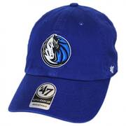 Dallas Mavericks NBA Clean Up Strapback Baseball Cap Dad Hat - Royal Blue