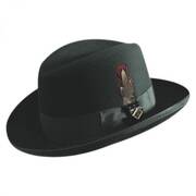Wool Felt Homburg Hat - Black