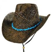 Cascade Mountain Raffia Straw Western Hat