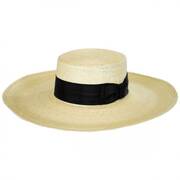 Sunny Mexican Palm Leaf Straw Boater Hat