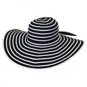 Black and White Ribbon Sun Hat
