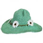 Kids' Daisy Crochet Toyo Straw Sun Hat