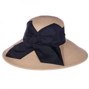 Twist Bow Packable Toyo Straw Lampshade Hat