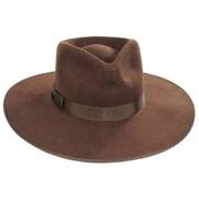 Wool Felt Rancher Fedora Hat - Coco