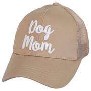 Dog Mom High Ponytail Adjustable Trucker Baseball Cap