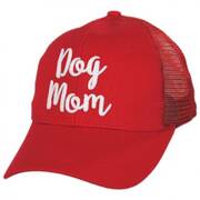 Dog Mom High Ponytail Adjustable Trucker Baseball Cap