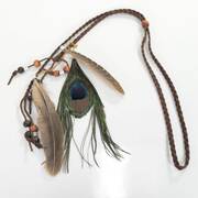 Peacock Beaded Hat Band