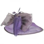 Big Bow Satin and Straw Boater Hat