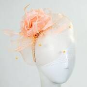 Silk Rose Fascinator Hat