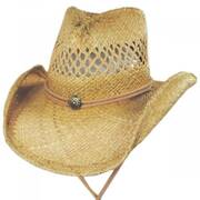 Hudson Raffia Straw Vent Western Hat