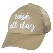 High Ponytail Rose All Day Mesh Adjustable Baseball Cap