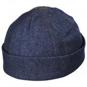 Six Panel Denim Cotton Beanie Hat