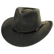 Officially Licensed Wool Felt Outback Hat - Olive Green