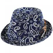 Imagine Corduroy Paisley Cotton Fedora Hat