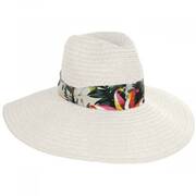 Bryah Toyo Straw Wide Brim Safari Fedora Hat