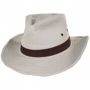 Cotton Twill Outback Fedora Hat