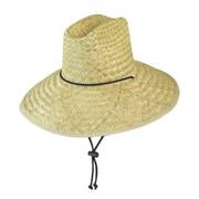 Palm Leaf Straw Lifeguard Hat w/ Bound Brim