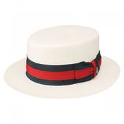 Keeneland Shantung Straw Skimmer Hat - Natural