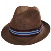 Orleans Toyo Straw Fedora Hat - Brown
