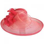Flor Dela Mar Sinamay Straw Wide Brim Boater Hat