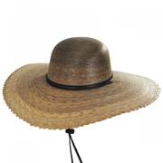 Palm Straw Scallop Brim Swinger Hat