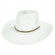 Monte Carlo Toyo Straw Rancher Hat - White