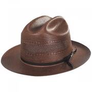 Open Road Vented Shantung Straw Western Hat - Chocolate Brown