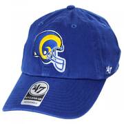 Los Angeles Rams NFL Clean Up Strapback Baseball Cap Dad Hat - Royal Blue