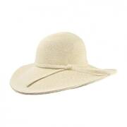 Tweed Toyo Straw Blend Floppy Sun Hat
