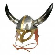 Viking Helmet With Mask and Horns