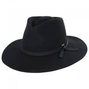 Joanna Packable Wool Felt Fedora Hat - Black