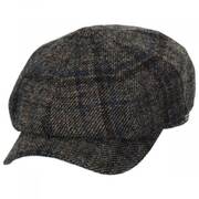 Vintage Shetland Plaid Wool Newsboy Cap