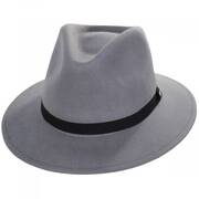 Messer Packable Wool Felt Fedora Hat - Gray