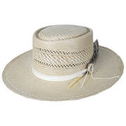 Batterson Shantung Straw Gambler Hat