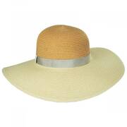 Two-Tone Toyo Straw Floppy Brim Sun Hat