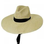 Marina Toyo Straw Wide Brim Fedora Hat